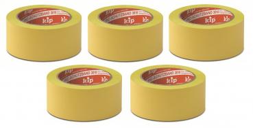 KIP 3818 PVC-Klebeband gelb, quer gerillt 50 mm x 33 m - 5 Rollen